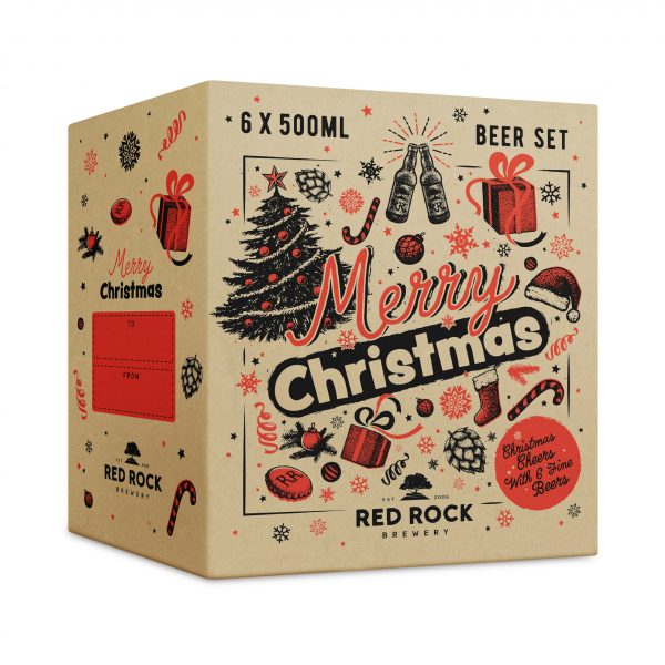 Merry Christmas Craft Beer Gift Set 6x 500ml Red Rock Brewery