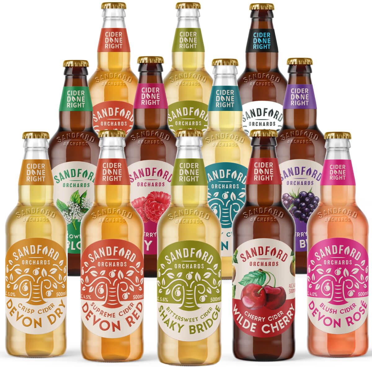 Sandford Orchards Devon Cider Taster Pack – 12× 0.5L